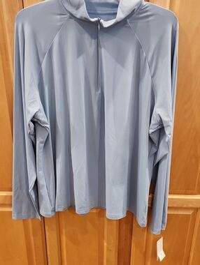 Lands' End Women's Light Blue Long-Sleeve